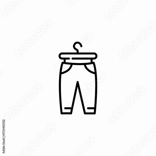 pants on hanger icon sign vector
