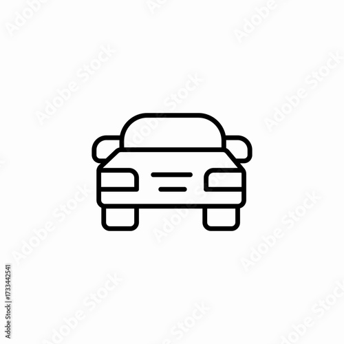 passenger sedan automobile icon sign vector