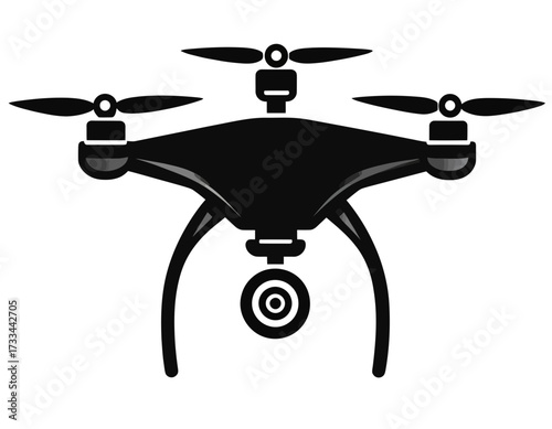 Futuristic Technology Silhouette Icon –  Drone