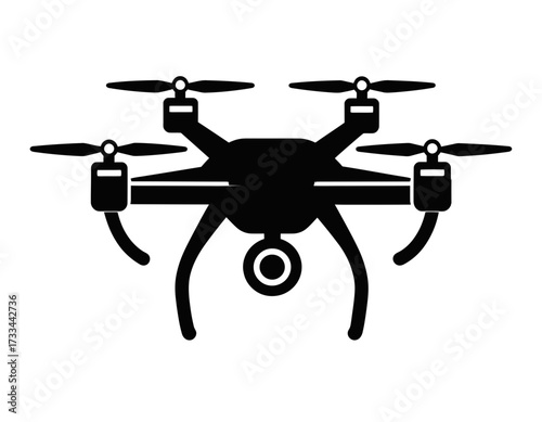 Futuristic Technology Silhouette Icon –  Drone