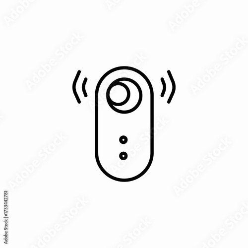 pir motion sensor icon sign vector