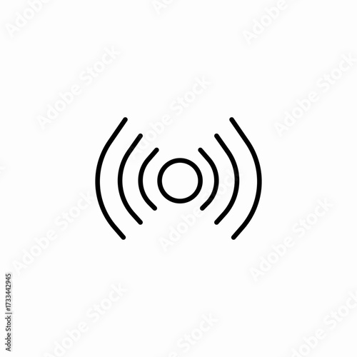 signal wave emitting icon sign vector