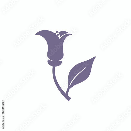 Minimal Vector Datura Flower Design – Elegant Botanical Illustration of Night Blooming Flower, Monochrome Line Art Floral Symbol for Nature, Herbal, Vintage, and Decorative Graphic Projects
