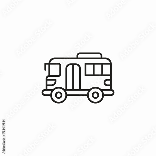 classic bus icon icon sign vector