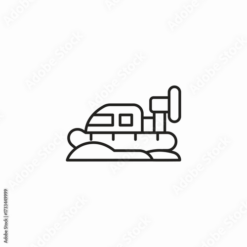 classic hovercraft icon icon sign vector
