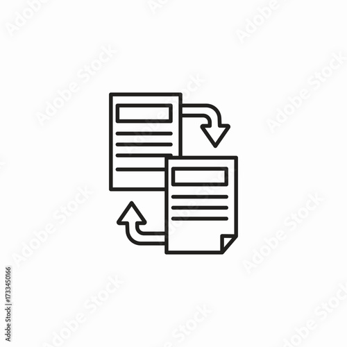 document file transfer icon sign vector