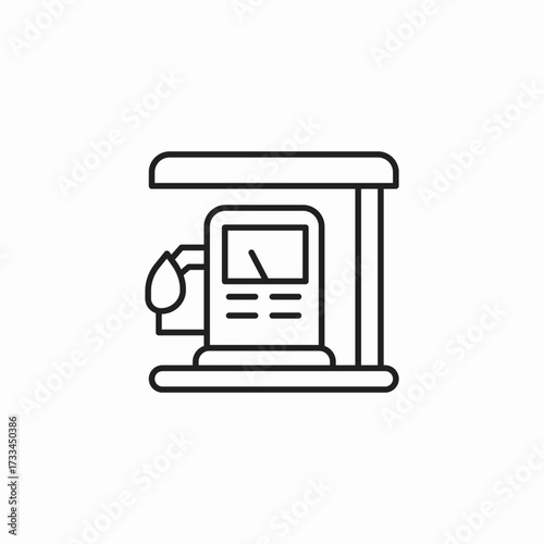 gas station pump icon sign vector