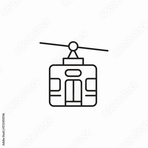 passenger gondola lift icon sign vector