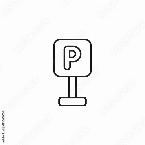 parking sign symbol icon sign vector