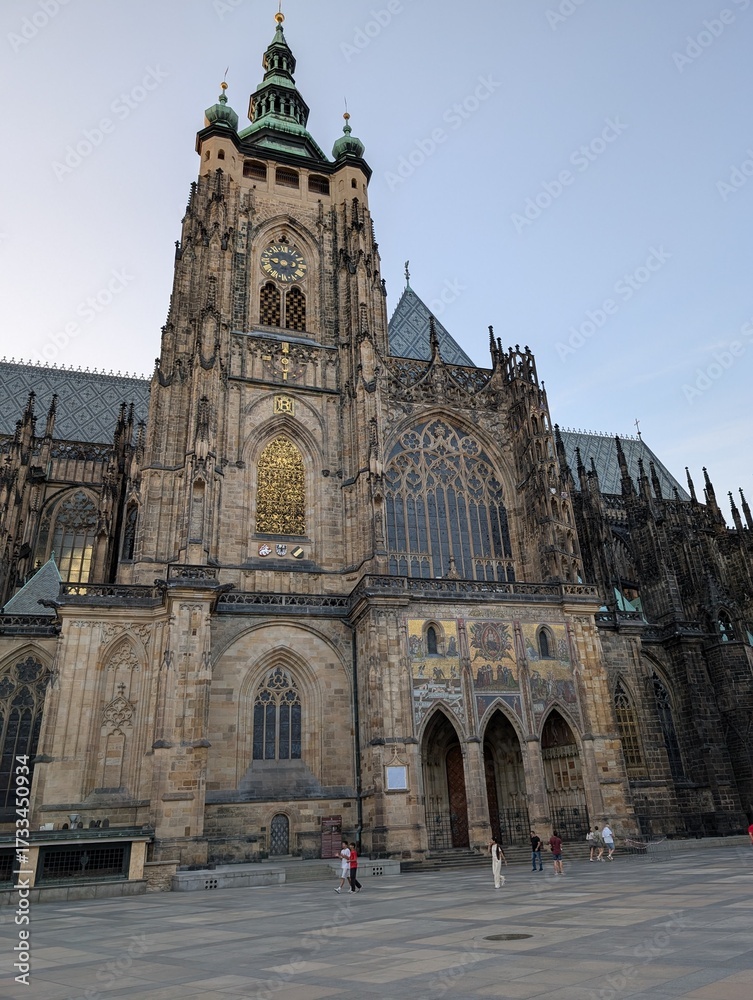 Fototapeta premium Prague castle with gothic st Vitus cathedral