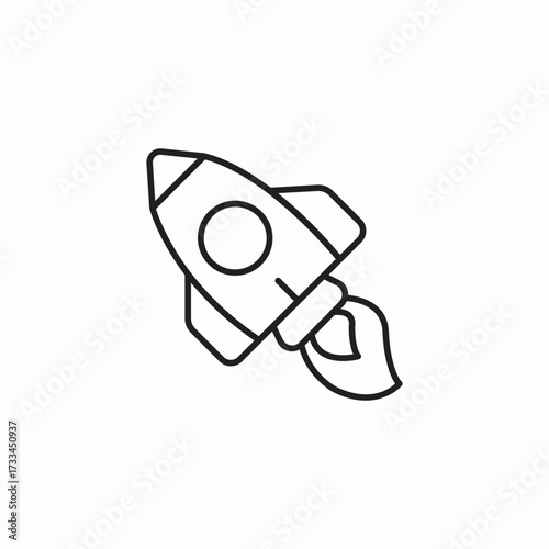 rocket launch icon icon sign vector