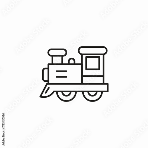 side view train icon sign vector
