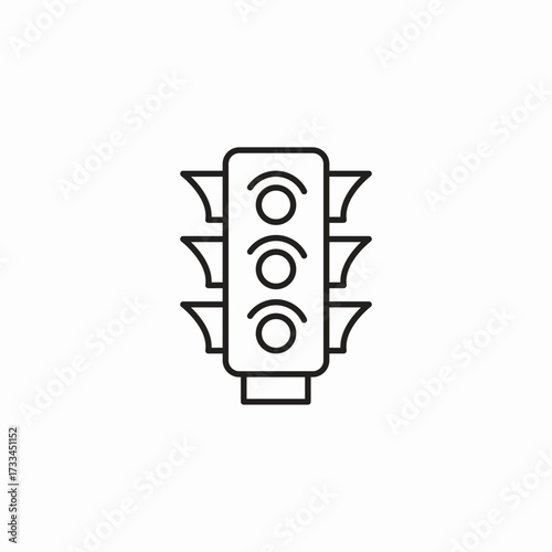 three light traffic icon sign vector