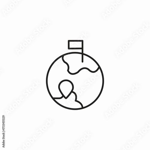 world travel flag icon sign vector