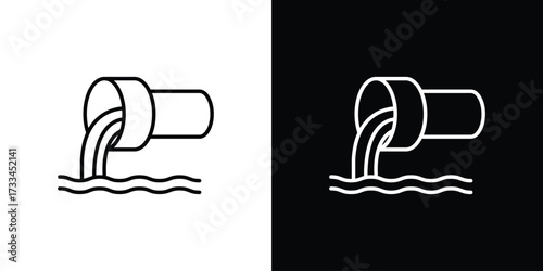 Wastewater icon. Thin linear vectors pack
