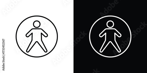 Universal access icon. Thin linear vectors pack