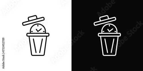 Time waste icon. Thin linear vectors pack