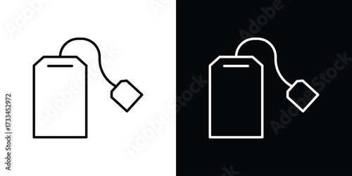 Tea bag icon. Thin linear vectors pack