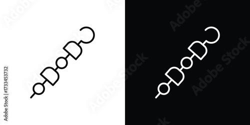 Skewer icon. Thin linear vectors pack