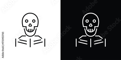 Skeleton icon. Thin linear vectors pack