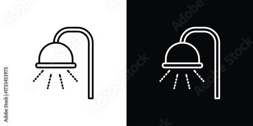 Shower icon. Thin linear vectors pack