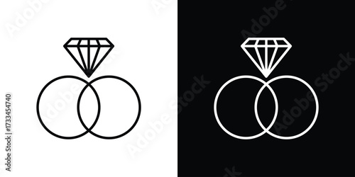 Ring icon. Thin linear vectors pack
