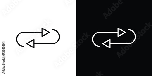 Replace icon. Thin linear vectors pack