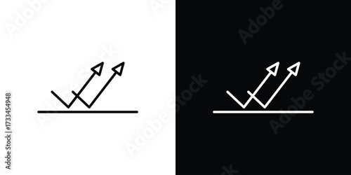 Reflect icon. Thin linear vectors pack