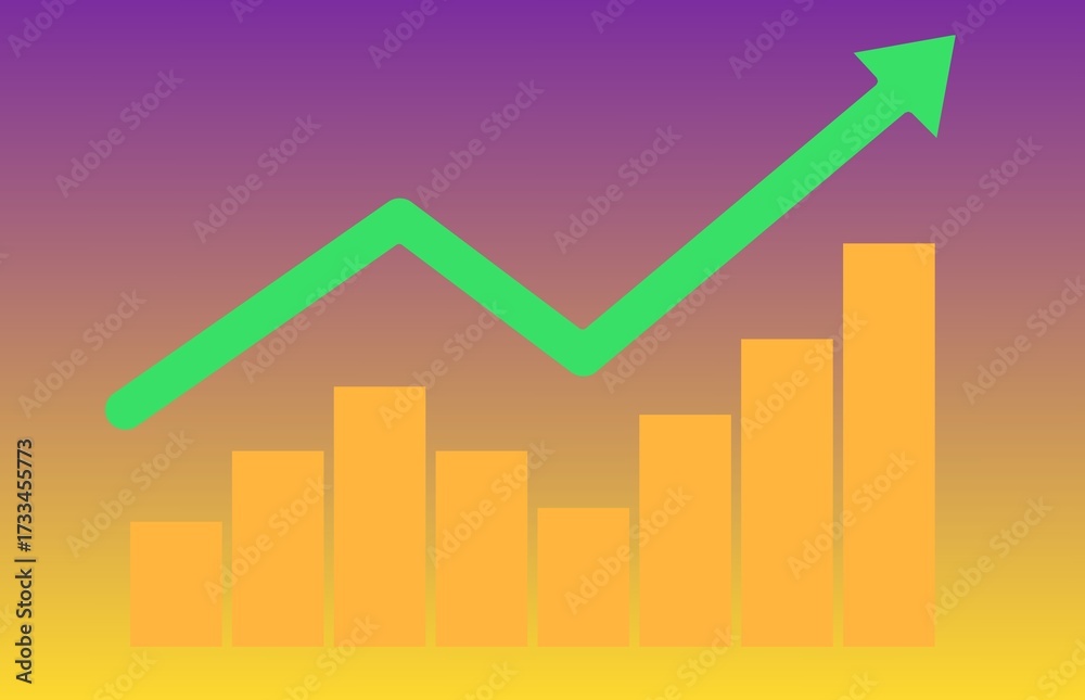 Fototapeta premium digital financial charts and growth 