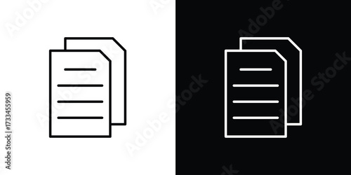 Paste icon. Thin linear vectors pack