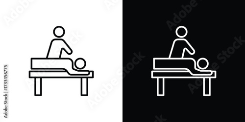 Massage icon. Thin linear vectors pack