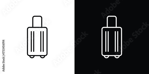 Luggage icon. Thin linear vectors pack