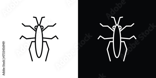 Locust icon. Thin linear vectors pack