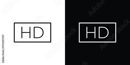 High definition icon. Thin linear vectors pack