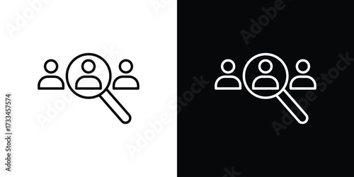 Hiring icon. Thin linear vectors pack