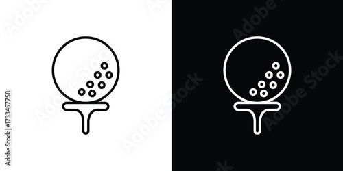 Golf ball icon. Thin linear vectors pack