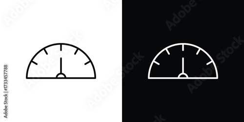 Gauge icon. Thin linear vectors pack