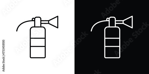 Fire extinguisher icon. Thin linear vectors pack