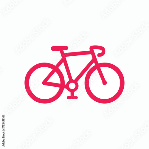 Minimal Vector Bicycle Design – Clean Line Art Illustration of Modern Bike, Simple Outline Style, Editable EPS for Logo