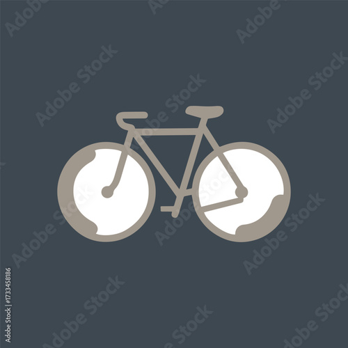 Minimal Vector Bicycle Design – Clean Line Art Illustration of Modern Bike, Simple Outline Style, Editable EPS for Logo