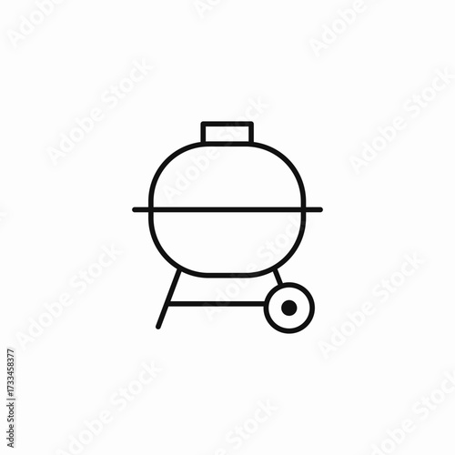 barbecue grill icon icon sign vector