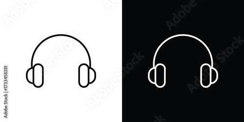 Ear muffs icon. Thin linear vectors pack
