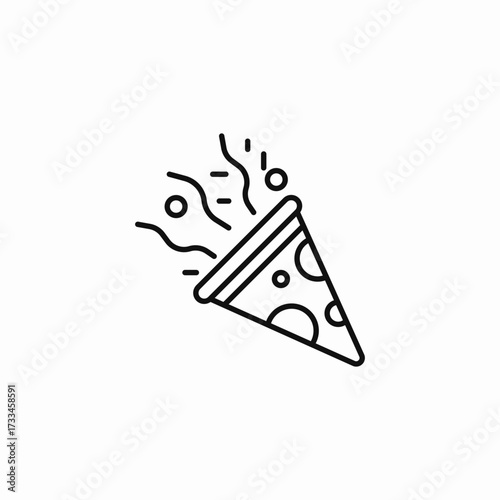 confetti popping party icon sign vector