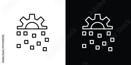 Digital transformation icon. Thin linear vectors pack