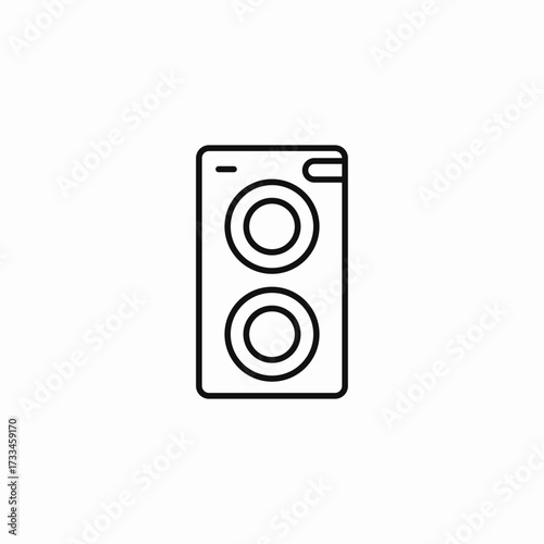large speaker box icon sign vector