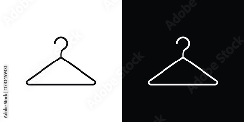Clothes hanger icon. Thin linear vectors pack