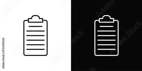 Clipboard icon. Thin linear vectors pack