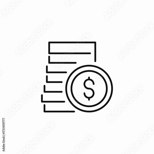 stack of coins icon sign vector