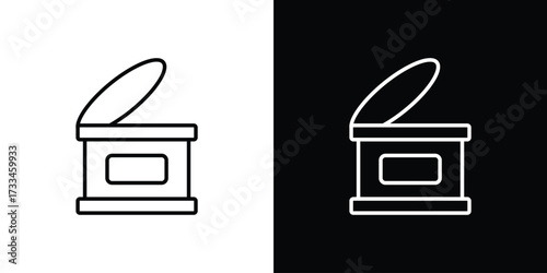 Canned food icon. Thin linear vectors pack