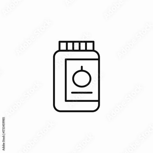 vitamin jar icon icon sign vector
